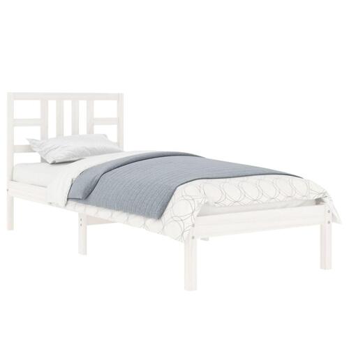 Sengeramme 100x200 cm massivt træ hvid