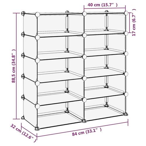 Skoreol 84x32x88,5 cm PP transparent