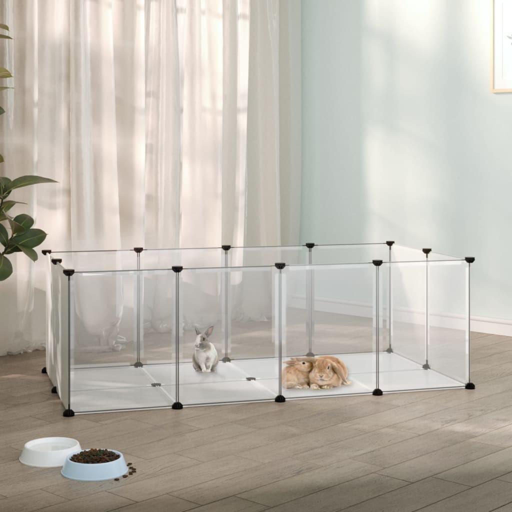 Lille dyrebur 144x74x46,5 cm PP og stål transparent