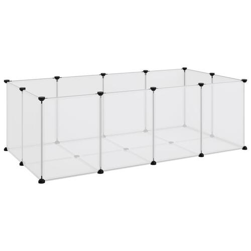 Lille dyrebur 144x74x46,5 cm PP og stål transparent