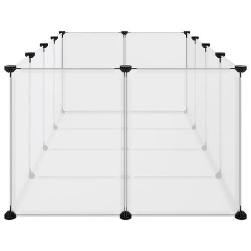 Lille dyrebur 144x74x46,5 cm PP og stål transparent