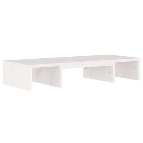 Skærmholder 60x24x10,5 cm massivt fyrretræ hvid