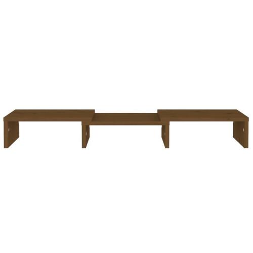 Skærmholder 60x24x10,5 cm massivt fyrretræ gyldenbrun