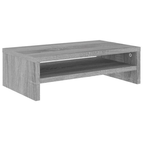 Skærmstander 42x24x13 cm konstrueret træ grå sonoma-eg