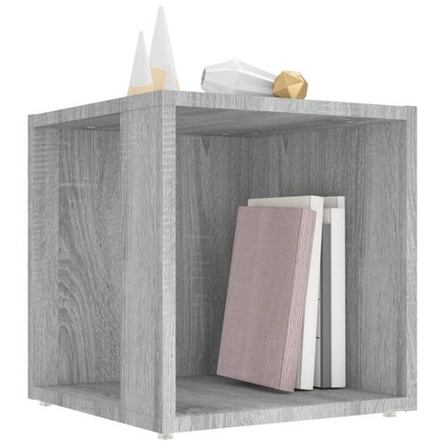 Sidebord 33x33x34,5 cm grå sonoma-eg