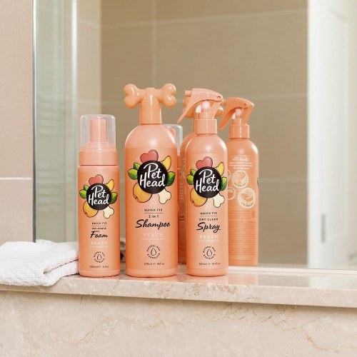 Hundeshampoo skum Pet Head Quick Fix fersken 200 ml