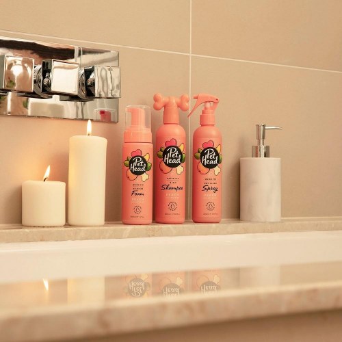 Hundeshampoo skum Pet Head Quick Fix fersken 200 ml