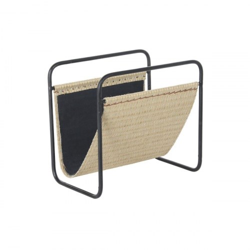Tidsskriftholder - natur/sort, metal, 39 × 26 × 36 cm