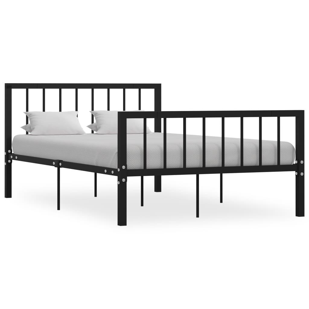 Sengestel 120x200 cm metal sort
