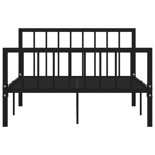 Sengestel 120x200 cm metal sort