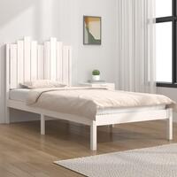 Sengeramme 100x200 cm massivt fyrretræ hvid