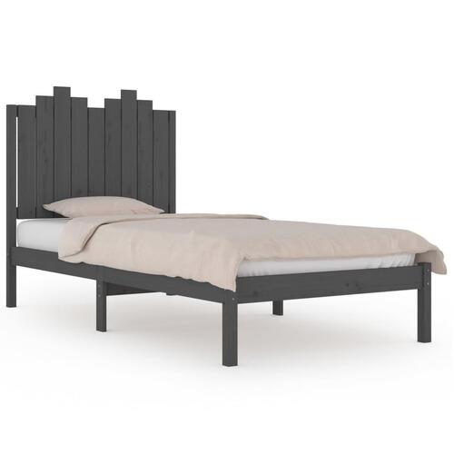 Sengeramme 100x200 cm massivt fyrretræ grå