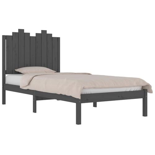 Sengeramme 100x200 cm massivt fyrretræ grå