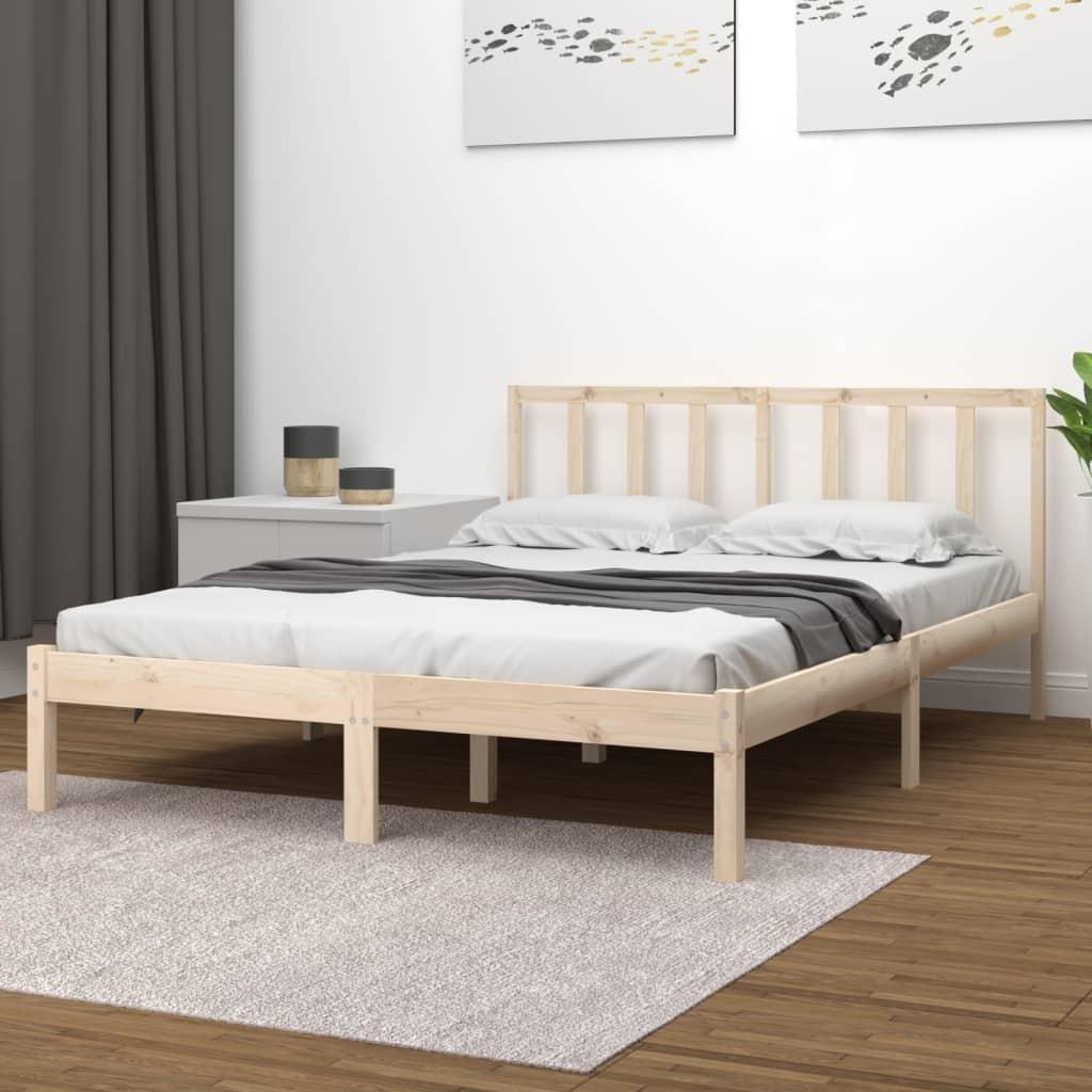 Sengeramme 160x200 cm massivt fyrretræ