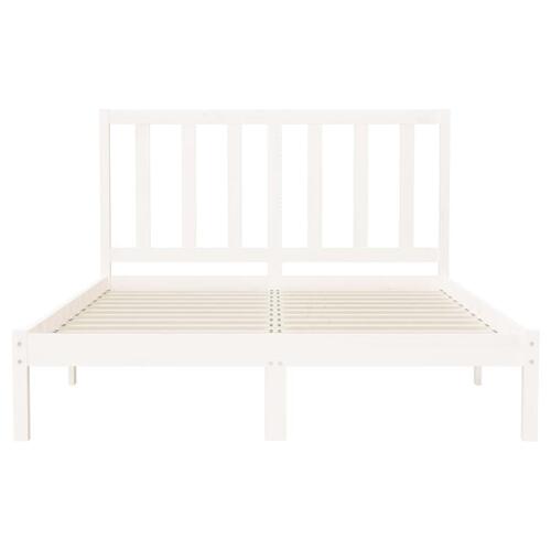Sengeramme 120x200 cm massivt træ hvid