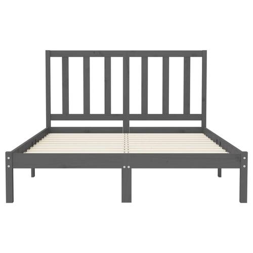 Sengeramme 120x200 cm massivt træ grå