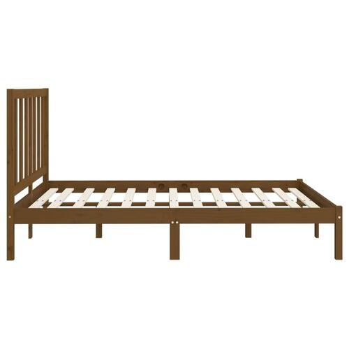 Sengeramme 120x200 cm massivt træ gyldenbrun