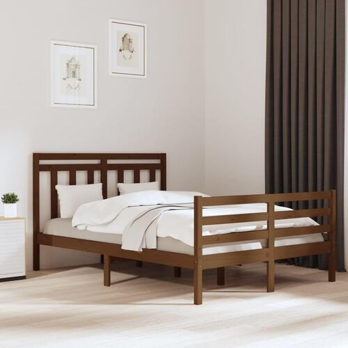 Sengeramme 120x190 cm Small Double massivt træ gyldenbrun
