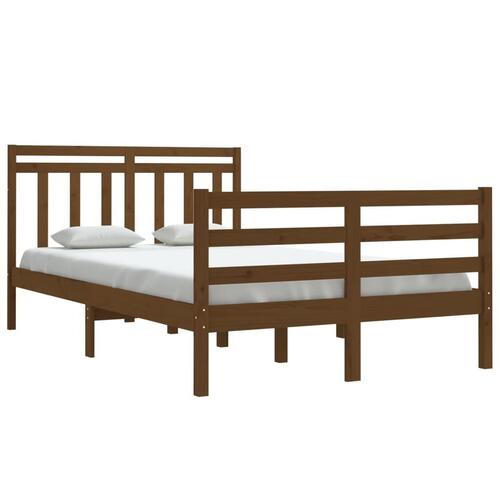 Sengeramme 120x190 cm Small Double massivt træ gyldenbrun