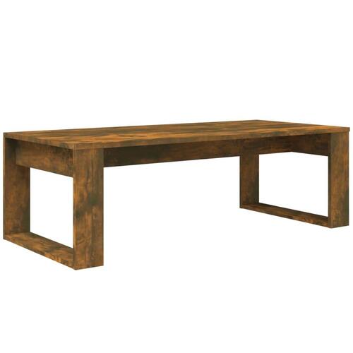Sofabord 110x50x35 cm konstrueret træ røget egetræsfarve