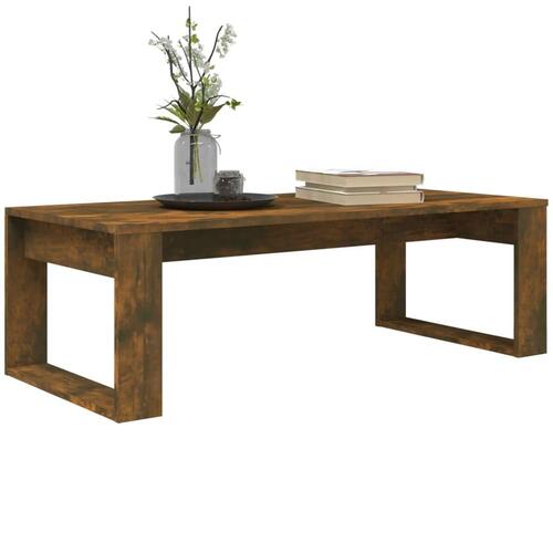 Sofabord 110x50x35 cm konstrueret træ røget egetræsfarve