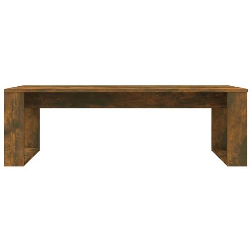 Sofabord 110x50x35 cm konstrueret træ røget egetræsfarve