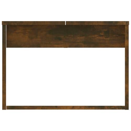 Sofabord 110x50x35 cm konstrueret træ røget egetræsfarve