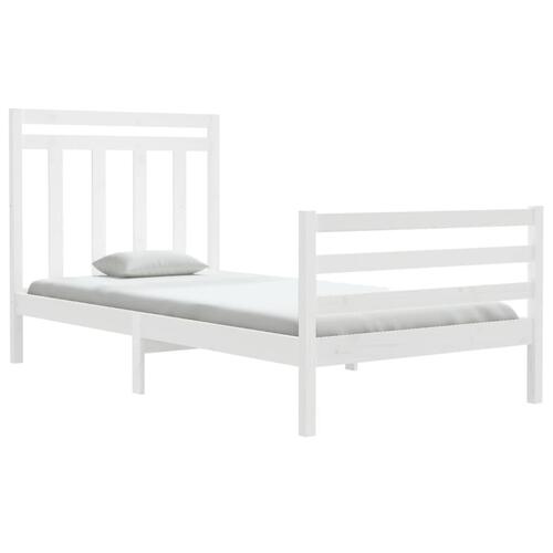 Sengeramme 100x200 cm massivt træ hvid