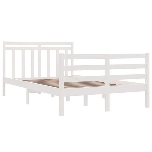 Sengeramme 120x200 cm massivt træ hvid