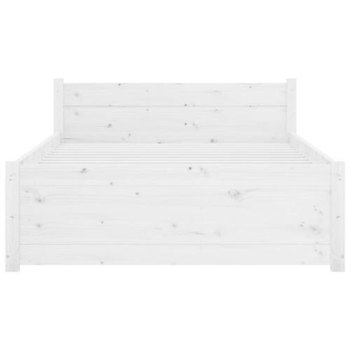 Sengeramme 100x200 cm massivt træ hvid