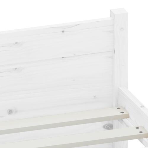 Sengeramme 160x200 cm massivt træ hvid