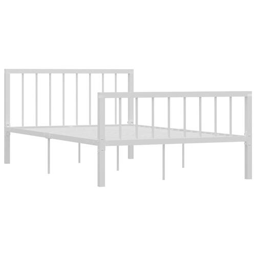 Sengestel 120x200 cm metal hvid