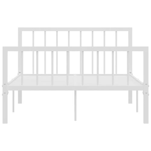 Sengestel 120x200 cm metal hvid