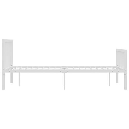 Sengestel 120x200 cm metal hvid