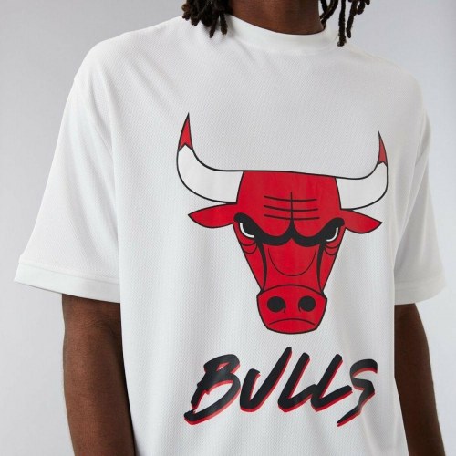 New Era NBA Script Mesh herre T-shirt - hvid (S)