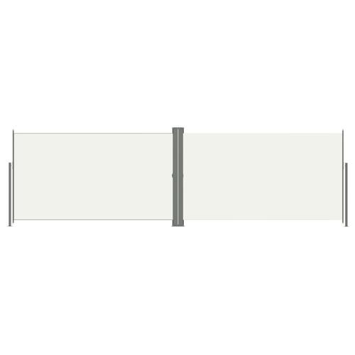 Sammenrullelig sidemarkise 160x600 cm cremefarvet