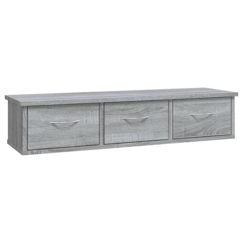 Vægskab 88x26x18,5 cm konstrueret træ grå sonoma-eg