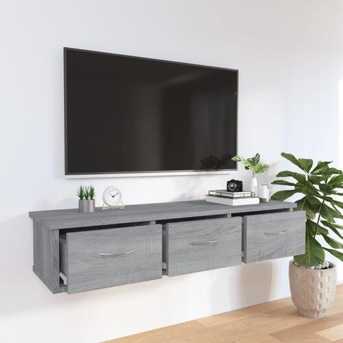 Vægskab 88x26x18,5 cm konstrueret træ grå sonoma-eg