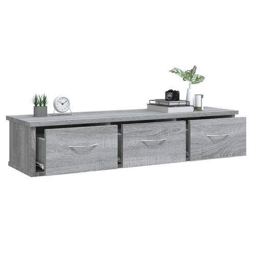 Vægskab 88x26x18,5 cm konstrueret træ grå sonoma-eg
