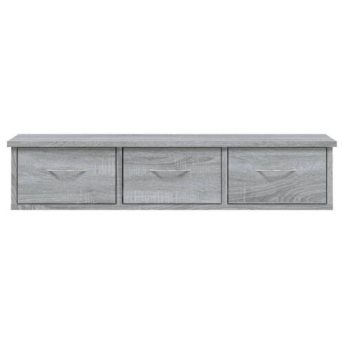 Vægskab 88x26x18,5 cm konstrueret træ grå sonoma-eg