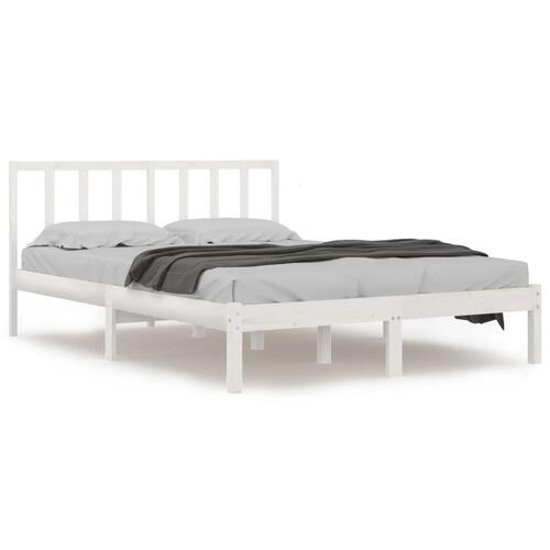Sengestel 120x190 cm Small Double massivt fyrretræ hvid