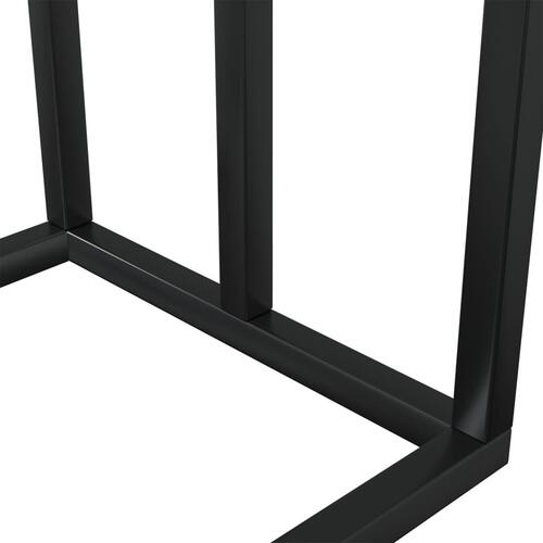 Fritstående håndklædeholder 48x24x79 cm jern sort