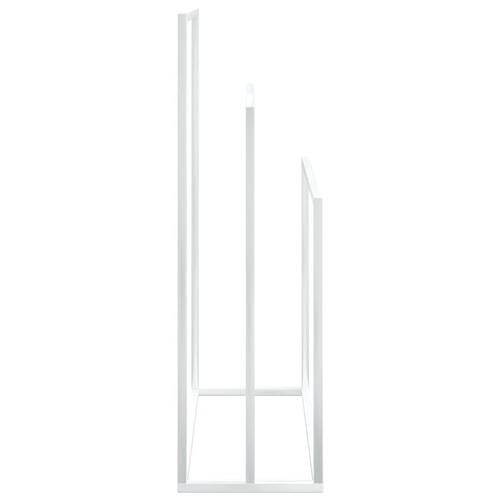 Fritstående håndklædeholder 48x24x79 cm jern hvid
