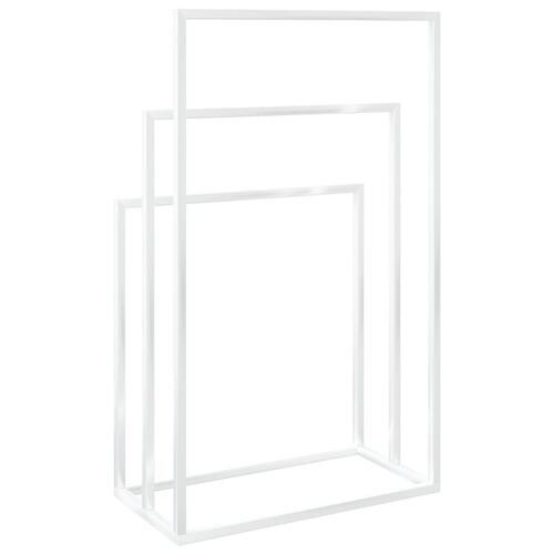 Fritstående håndklædeholder 48x24x79 cm jern hvid