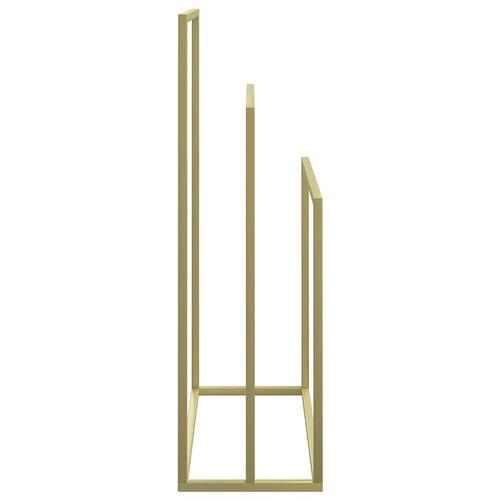 Fritstående håndklædeholder 48x24x79 cm jern guldfarvet