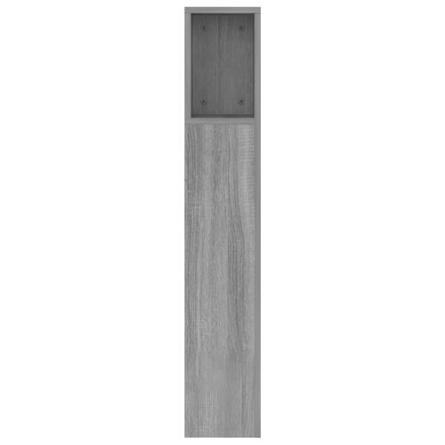 Sengegavl med opbevaring 160x18,5x104,5 cm grå sonoma-eg