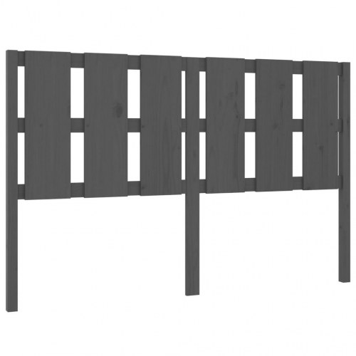 Sengegavl 155,5 x 4 x 100 cm - massivt fyrretræ, grå
