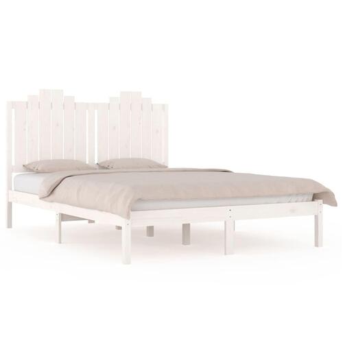 Sengestel 120x190 cm Small Double massivt fyrretræ hvid