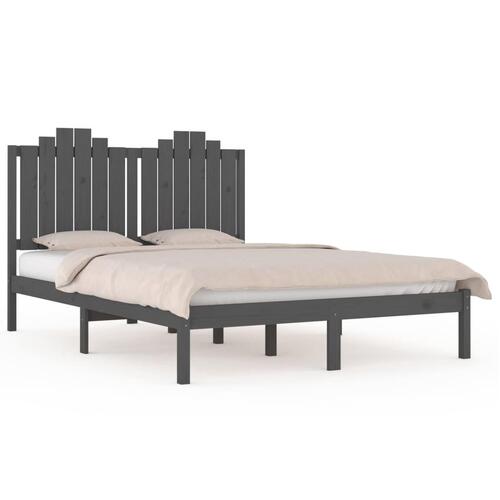Sengeramme 120x190 cm Small Double massivt fyrretræ grå
