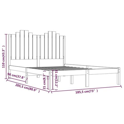 Sengeramme 180x200 cm massivt fyrretræ